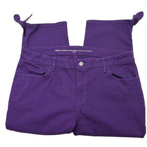 Chico's Perfect stretch Girlfriend Slim leg capri jeans women's 2.5(14)